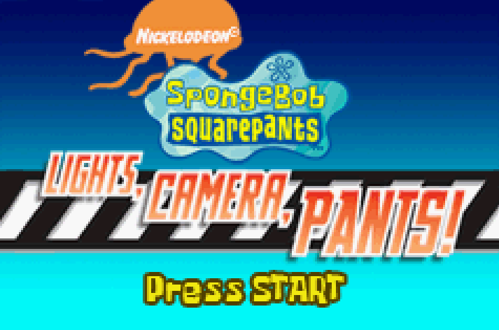 SpongeBob SquarePants Lights Camera Pants Title Screen